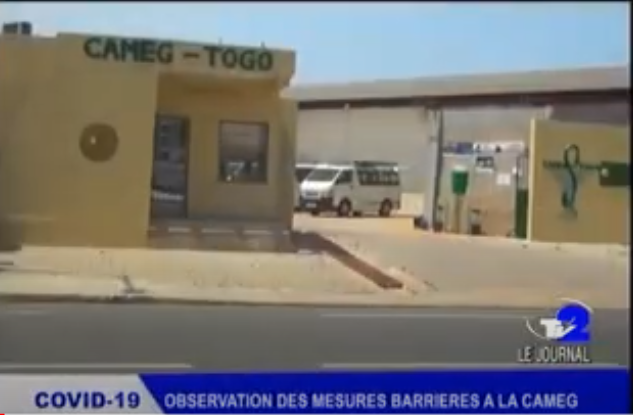 COVID-19: Observation des mesures barrières à la CAMEG-Togo